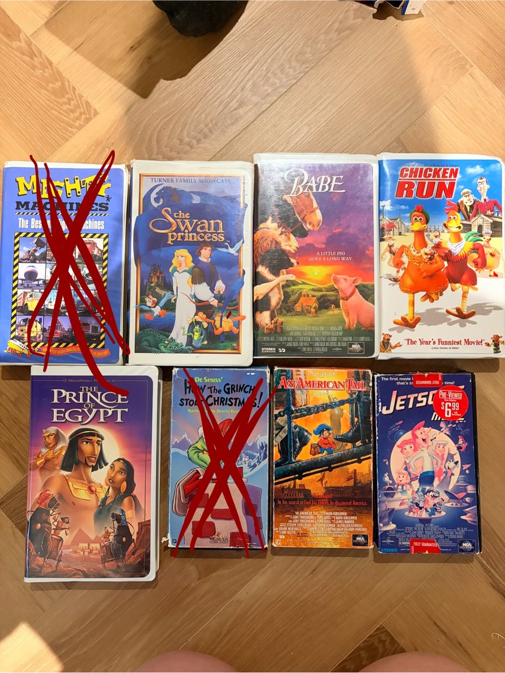 Assorted Home Games Classic Kids VHS Collection - White Cassette Cases